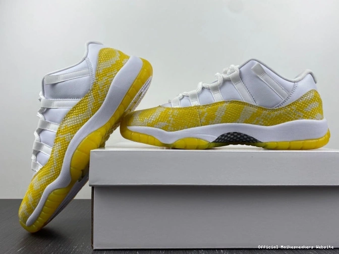 Official Maikesneakers AH7860-107 Snakeskin Low Air Jordan WMNS Yellow 11 0630